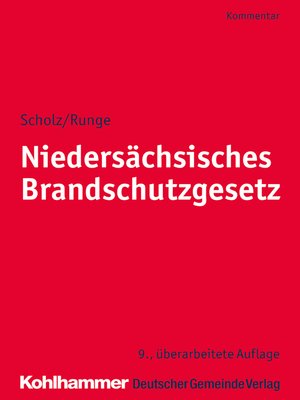 cover image of Niedersächsisches Brandschutzgesetz